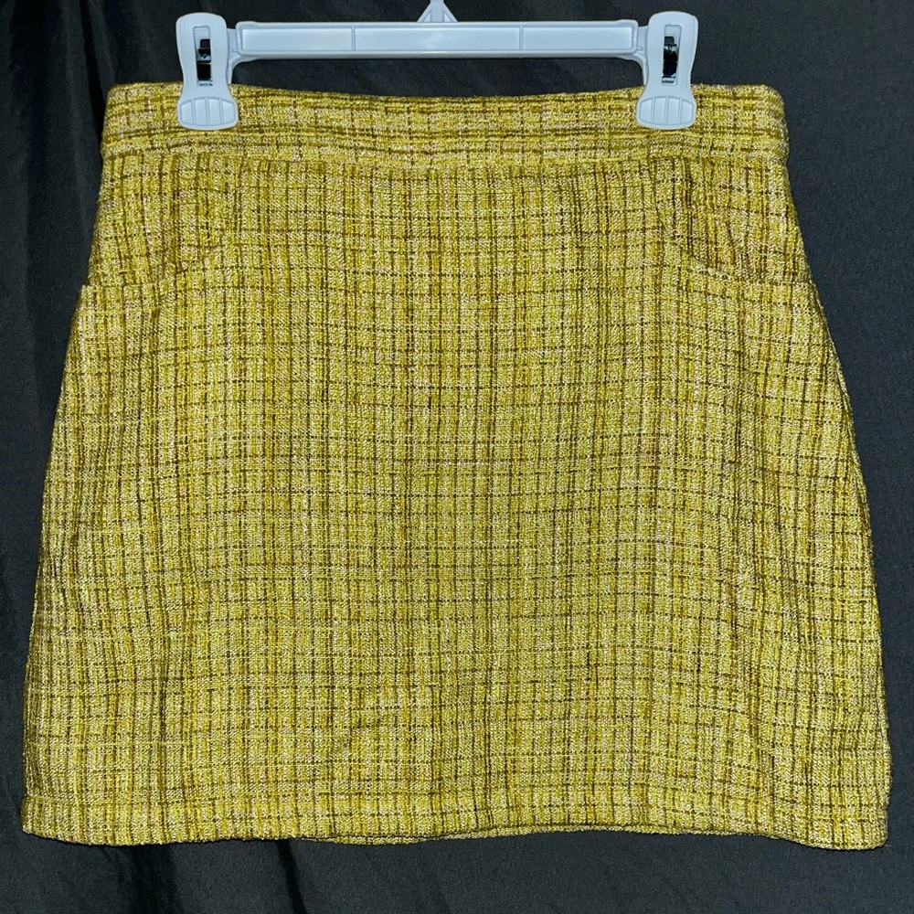 Molly Bracken size M yellow gold tweed-look skirt women’s work school Y2K 90’s